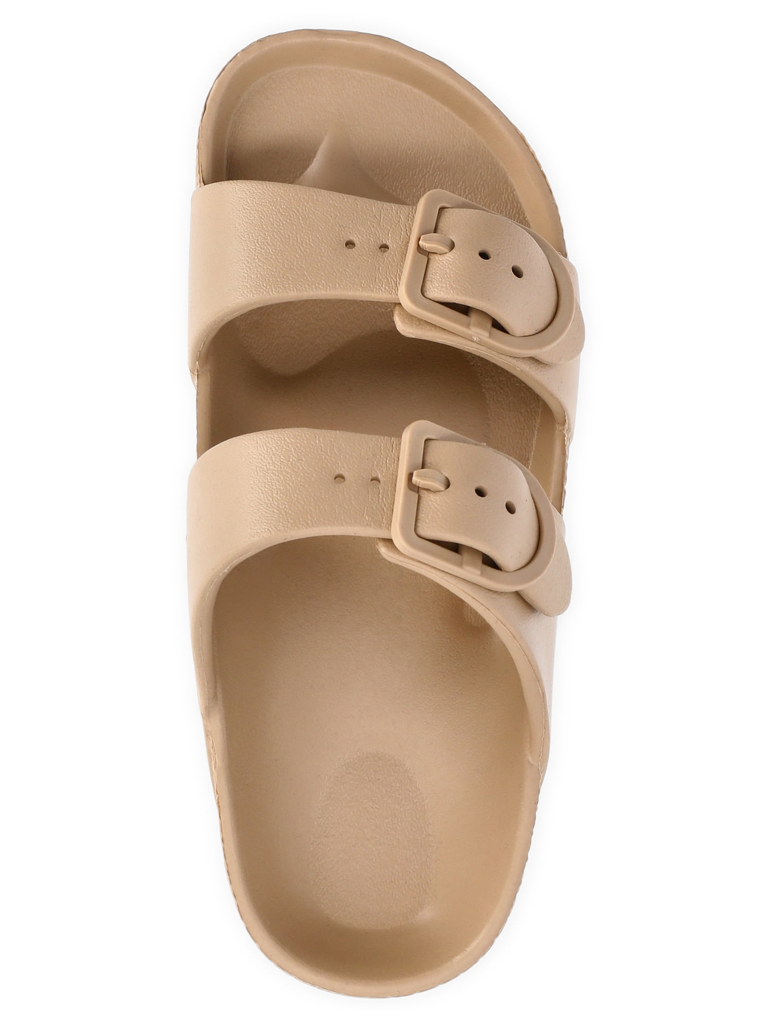 Wonder Nation Little and Big Boys or Girls Two Buckle Footbed Slide Sandals