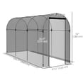 thumbnail image 3 of Outsunny 4' x 12' Plant Protection Tent Crop Cage with Door, Black, 3 of 10