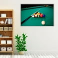 thumbnail image 3 of Pool Table With Props - Wrapped Canvas Print Wall Art | 24" W x 16" H, 3 of 4