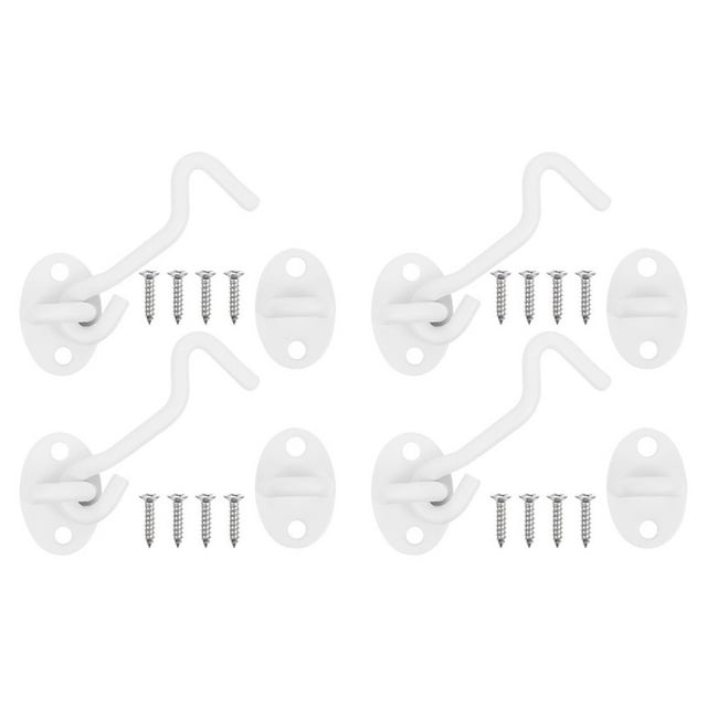 Bamboohart 4pcs Heavy Duty Lock Hook and Eye Latch Solid Stainless Steel Thicken Door Lock