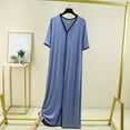 thumbnail image 2 of Kaemgyyd Womens Nightgowns Cute Heart Sleepwear Lounge Crew Neck Short Sleeve Nightshirt Sleepshirt Soft Pajama Dress, 2 of 5