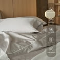 thumbnail image 4 of MooMee Sheet Set Queen 600TC 100% Long-Staple Cotton Silky Sateen Smooth Luxury 4pcs(Sliver Grey), 4 of 6