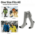thumbnail image 4 of Heated Socks for Men Women, YITUMU 4000mAh Rechargeable Electric Heating Socks Warm Winter Thermal Socks Foot Warmer for Outdoor Riding Camping Hiking Skiing, Gray(4 Heating Settings), 4 of 12