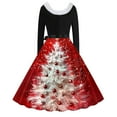 snilers Christmas 2024 Cocktail Dresses for Women Fuzzy Patchwork V