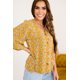 thumbnail image 4 of ABPHQTO Blusa con botones y estampado Sweet Osmanthus mostaza para mujer, 4 of 5