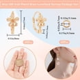 thumbnail image 3 of 20Pcs Real 18K Gold Plated Flower Earring Hooks Leverback Earwires French Ear Wire with Open Loop 40Pcs Open Jump Ring for Earring Designs Jewelry Making Findings Dangle 17 x 8mm, 3 of 6