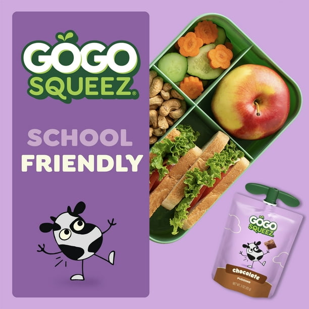 GoGo squeeZ Puddingz On-the-Go Chocolate Pudding Snack Pouches, 3