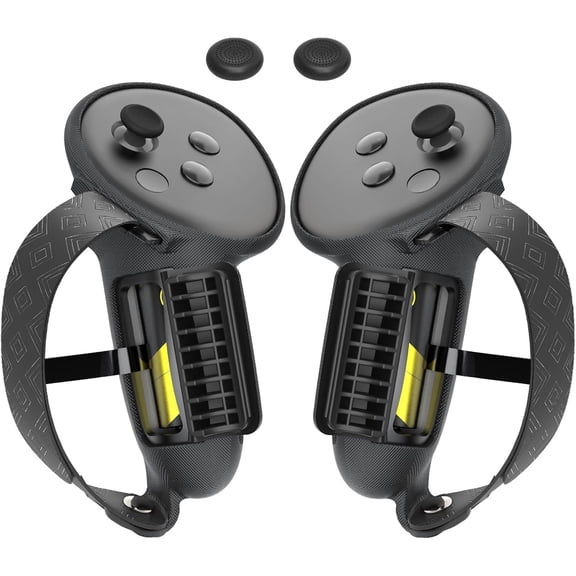 Upgraded Controller Silicone Case for Meta/Oculus Quest 3/3s Compatible Accessories Non-Slip Protective Cover with Battery Opening Cover, Drop Proof Design (Battery Not Included)