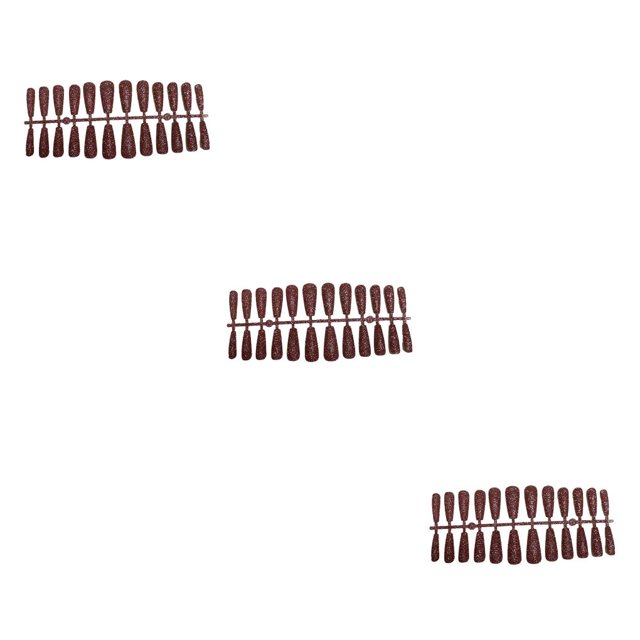 Soidarity 24 piezas de polvo brillante para uñas postizas, cubierta completa en forma de T, parche para uñas Extra largo, puntas de uñas Type1 NO1