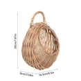 thumbnail image 3 of Japceit Woven Wall Planter Basket, Wooden Style Storage Flower Holder, Mounted Flowerpot Decor for Living Room Walls, Balcony Gardens, 3 of 6