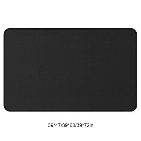 VONKY Protecteur de Terrasse Imperméable et Anti-Huile Tapis de Gril pour Extérieur Largement Utilisé Tapis de Sol Chauffant Noir 39*47 Po