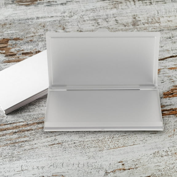 FELTECHELECTR Business Card Case Silver 1Pack 3.6x2.2in
