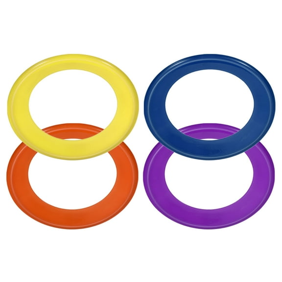 Uxcell Flying Rings, 4Pcs PP Plastic Flying Discs for Sports Outdoor Playing Game Beach Pool Activities, 4 Color