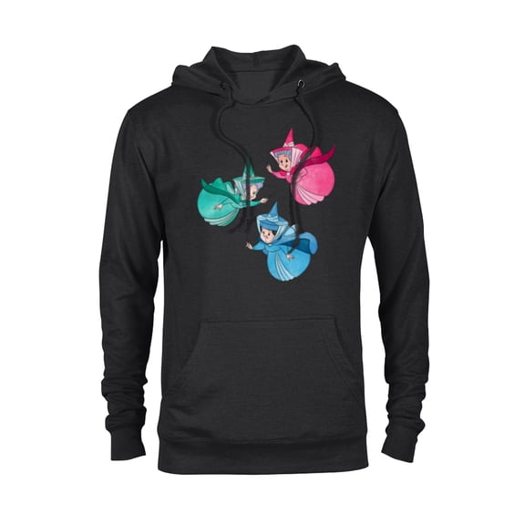 Disney Sleeping Beauty Good Fairies Flora Fauna Merryweather - Pullover Hoodie for Adults - Customized-Black