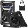 thumbnail image 1 of Funda para iPad Pro 11 2025 / 2024, Silicona Anti-caída + Capa Protectora de PC con Asa, Correa para el Hombro, Funda Protectora Resistente a Golpes y Tres Pruebas para Tablet, Negro, 1 of 6