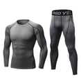 thumbnail image 4 of Awwp Men Set Long Underwear Mens Thermals Base Layer Men Cold Weather Gear Long for Winter Cycling Running Hunting Grey XXL, 4 of 4