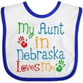 thumbnail image 3 of Inktastic My Aunt in Nebraska Loves Me Boys or Girls Baby Bib, 3 of 4