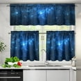 thumbnail image 3 of Galaxy Nebula Kitchen Curtain Valance and Tiers Set Washroom Filters Light Short & Long Tier Curtain for Living Room, 3 of 6