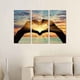 thumbnail image 3 of Corazón pintura al óleo manos lienzo póster HD impresión sol cuadro de pared sin marco sala de estar dibujo al óleo 3 paneles Scienceny JJ13376-01, 3 of 6