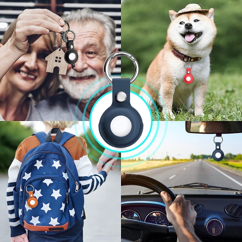 Lot De 2 Étuis AirTag Étanches IP68 Avec Collier Et Porte-Clés - Protection Totale Pour Personnes Âgées, Animaux Et Objets