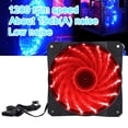 thumbnail image 4 of Computer Case Fan, High Computer Accessor Chassis Fan  for Radiators System for Computer CPU Cooler 15-Light Blue,15-Light Red,15-Light  White, 4 of 7