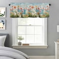 thumbnail image 4 of Spring Poppy Watercolor Flower Valances for Windows,Kitchen Valance Rod Pocket Short Curtain, Beach Scene Oil Painting Art Valance Curtain Window Valances for Bedroom Bathroom Living Room 60x18in, 4 of 9