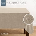 thumbnail image 2 of Mantel de Inspirado en Lino Resistente al Agua y a Las Manchas con Respaldo de Franela, 60 x 102 Pulgadas, Rectangular, Gris Pardo, 2 of 6