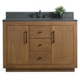 thumbnail image 6 of Vanity Art 48” Double Door Bathroom Vanity Cabinet with Undermount Sink, Solid Wood Free Standing Storage Cabinets with Flip Down Tray, Black Limestone Countertop, 2 Removable Shelves, and Drawers, 6 of 8