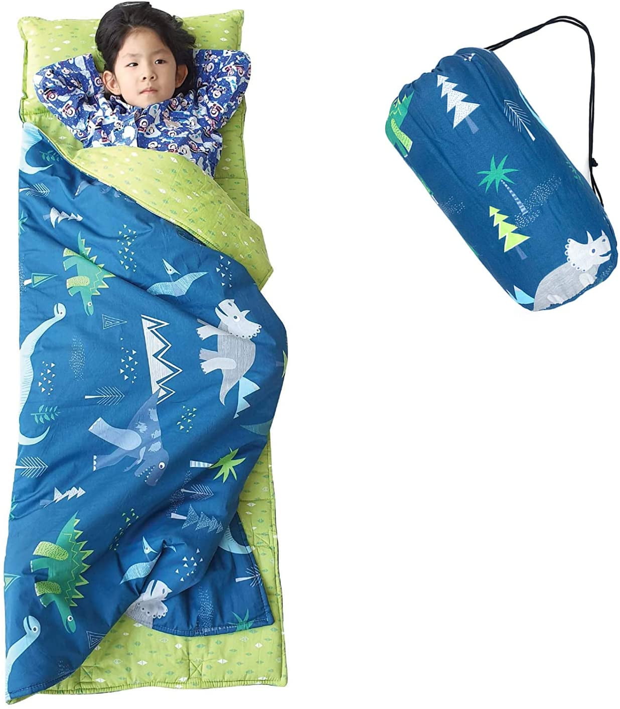 Pillow for Boys or Girls Baby Elephant Toddler Nap Mats for Preschool Kinder Daycare Foldable Comfy Cover Blanket