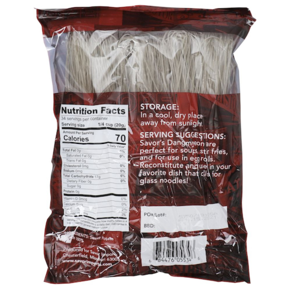 Savor Imports Dangmyeon Sweet Potato Noodles, 1.5 Pound, 15 Per Case