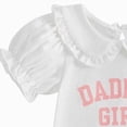 thumbnail image 4 of mgoYE 0-3 Months Baby Girl Clothes Newborn Baby Girl Summer Clothes Infant Daddys Little Girl Outfit Romper+Tutu Skirt Set Cute Baby Girl Outfits(White,12-18 Months), 4 of 6