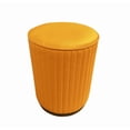 thumbnail image 1 of Ottomane Rembourrée en Cuir de Luxe / Tabouret Rond / Repose-Pieds / Chambre Salon (Orange), 1 of 3