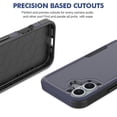 thumbnail image 3 of Decase Heavy-Duty Rugged Case for iPhone 16,Dual Layer Military Grade Drop Protection Anti-Fingerprint Anti-Scratch Hard Back Cover Silicone Bumper Shockproof Protective Case for iPhone 16,Darkblue, 3 of 5