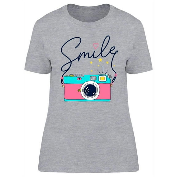 Camera And Smile T-Shirt Women -Image by Shutterstock, Female 3X-Large