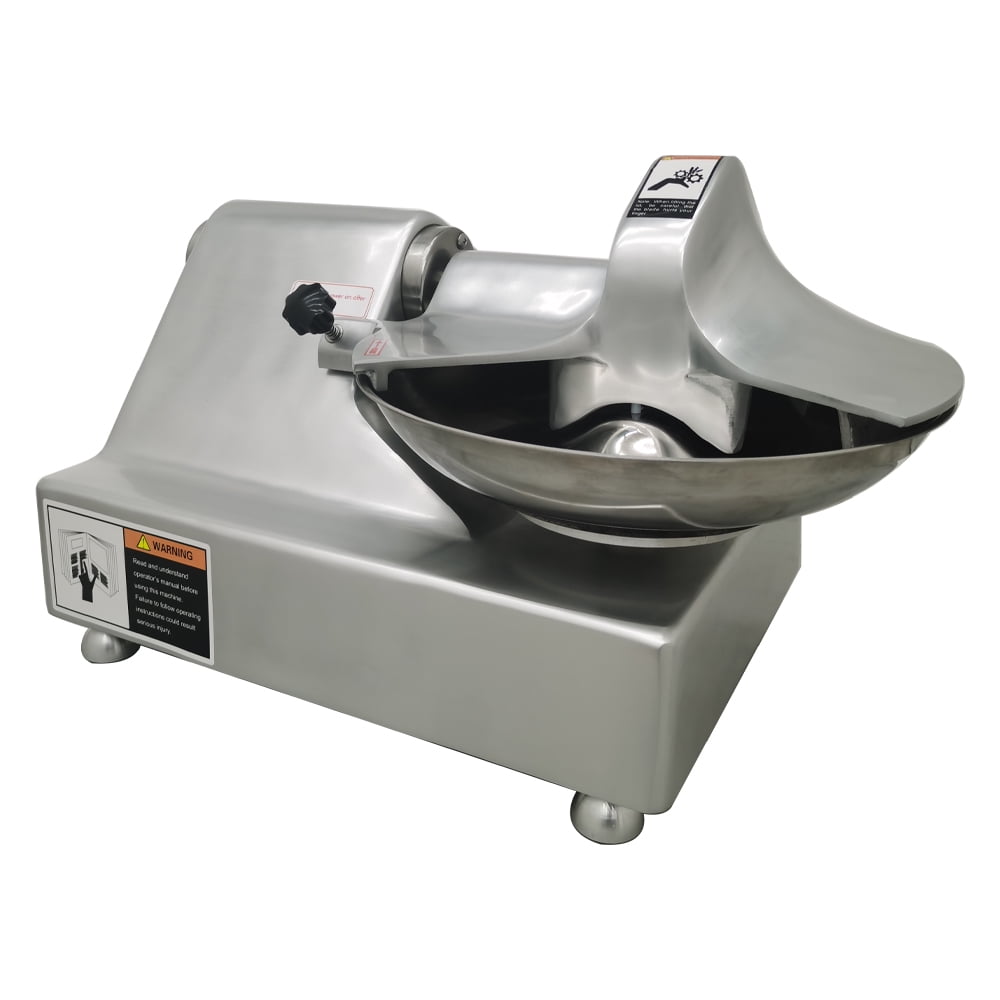 5.5L Meat Vegetable Fruit Chopper Shredder Cutter Ginger Garlic Grinder Food Processor with 15" Rotary Bowl 1400r/min 110V