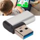 thumbnail image 4 of Adaptador USB 30 a tipo C hembra aleación de aluminio Ángulo izquierdo Adaptador USB 30 a tipo C de 90 grados 10 GBPS Plug and Play Compact 3A para discos duros, 4 of 8