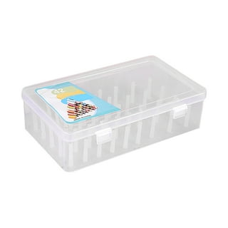 Caboodle Double Sided Clear Plastic Thread Organizer w/ 46 Compartments