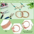 thumbnail image 5 of Copper Craft Wire Twisted Round Raw(Unplated) 22 Gauge 0.6mm about 19.69 Feet(6m)/Bundle, 5 of 6