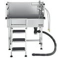 thumbnail image 2 of VEVOR Stainless Steel Dog Washing Station,34 inch Pet Grooming Tub w/ Storage Stairs,Faucet & Showerhead & Soap Holder Dog Bathtub(Left Door), 2 of 9