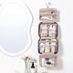 thumbnail image 2 of Neceser de viaje para mujer, organizador portátil para colgar champú, acondicionador, juego de cepillos, accesorios de maquillaje, tamaño mediano, negro, 2 of 6