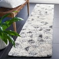 thumbnail image 2 of SAFAVIEH Berber Kayleah Abstract Shag Area Rug, 2'2" x 9' Runner, Grey/Ivory, 2 of 8
