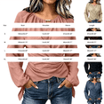 thumbnail image 3 of GILIGEGE Women's Lantern Sleeve Blouse,Cross Wrap Front Tie Back Dressy,Asymmetrical Wrap Tops,Ruched V Neck Long Sleeve Blouses,Soft Stretchy Fitted Blouse,Casual Work Going Out Wrap Top Wine XL, 3 of 3