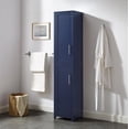 thumbnail image 3 of Crosley Furniture Savannah Linen Storage Cabinet in Navy, 3 of 15