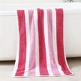thumbnail image 5 of Cotton Oversized Beach Towel - Plush Thick Pool Towel, Fluffy Stripe Beach Towels Soft, Absorbent and Quick Drying (Red,28x55 in), 5 of 6