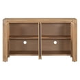 thumbnail image 3 of Buffet Cabinet with Storage, 4-Door Retro Wood Sideboard with Distressed Finish and Adjustable Shelves for Dining Room, Kitchen and Living Room (Natural), 3 of 12