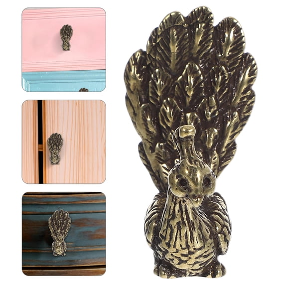 FRCOLOR Brass Knob Kitchen Cabinet Pulls Modern Single Hole Drawer Handles for Bathroom Cabinets Dressers and Kitchen