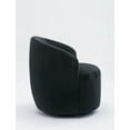thumbnail image 6 of Swivel Accent Chair with Arm Rest, Armchair for Nursery, Living Room, Bedroom, Office & Studio, Velvet, Black, 6 of 7