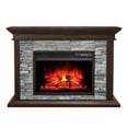 thumbnail image 3 of FESTIVO 50" Freestanding Electric Fireplace - No Assembly Required - Dark Brown, 3 of 6