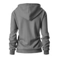 thumbnail image 3 of DAFPZW Women's Lightweight Zip Up Hoodie Long Sleeve Thin Casual Hooded Jacket Basic Slim Fit Cotton SweatShirt, 3 of 9