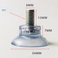 thumbnail image 2 of Splihome 10 Pcs M8 Clear Nut Thumb Screw Suction Cups/Pad Suckers Turn Plastic/Rubber 34mm, 2 of 5